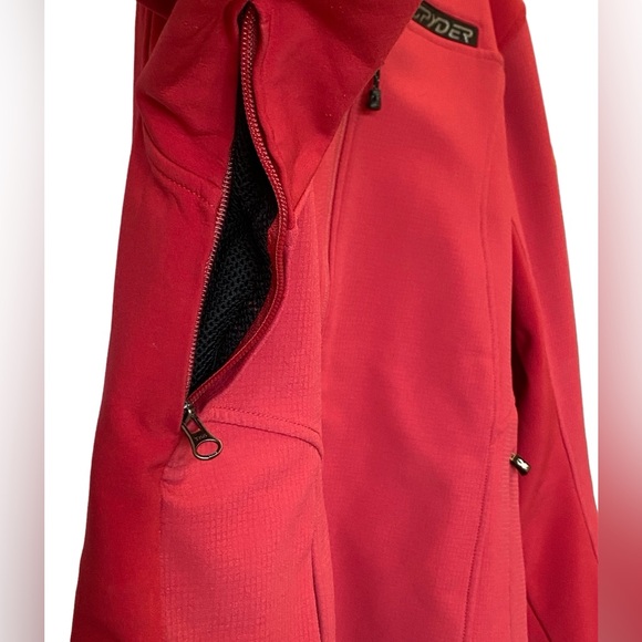 Women's Spyder Pink Red Hardshell Winter Jacket EUC - Picture 4 of 9